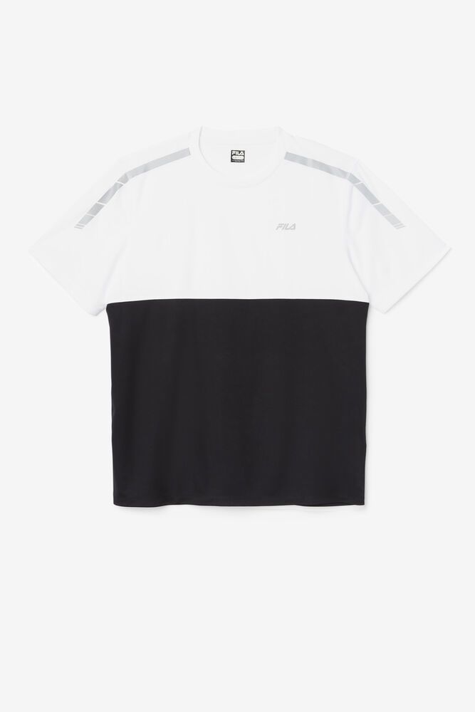 Fila Jani Crew T-Shirt White/Black - Mens - 05134JFOE